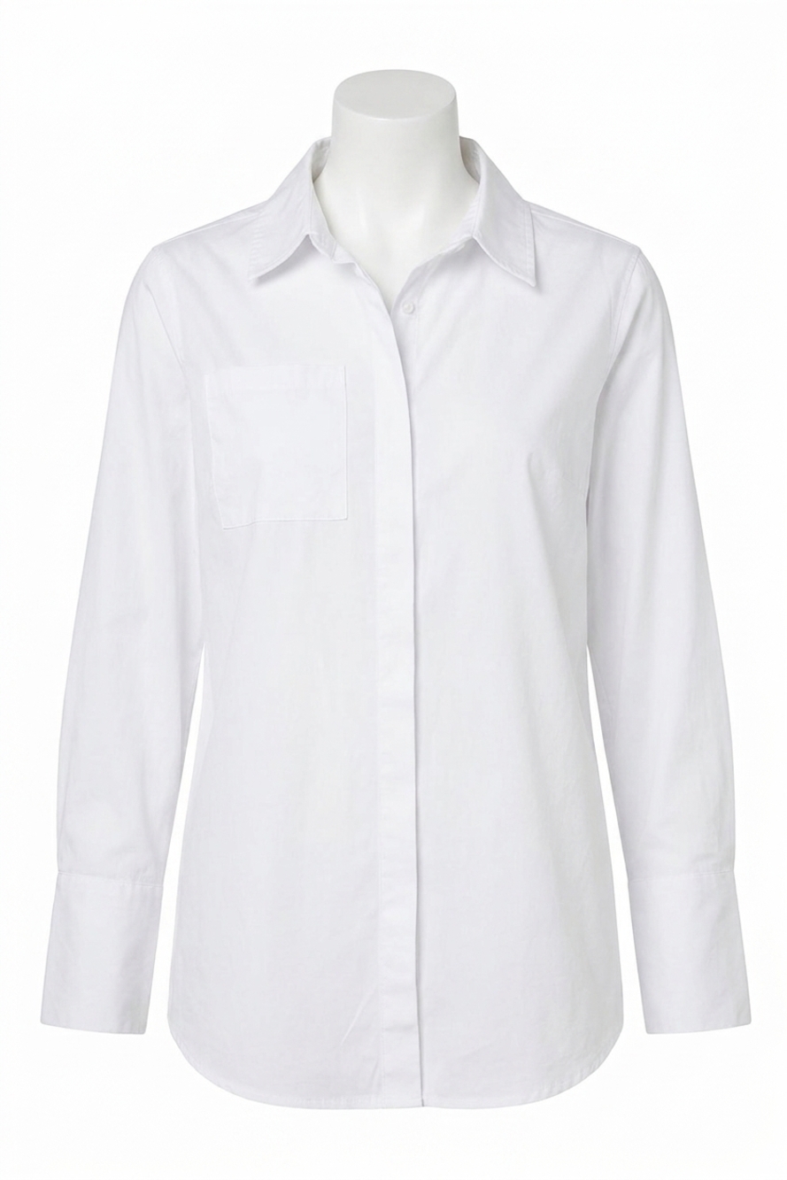 NEW COCO + CARMEN meredith button-up boyfriend shirt in white